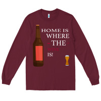 Burgundy HOME IS WHERE THE WINE IS Long Sleeve Tee - Bettercallsaul