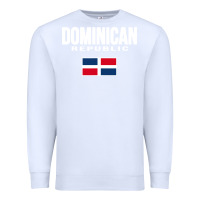 White dominican republic Premium Sweatshirt - DesigneFamous