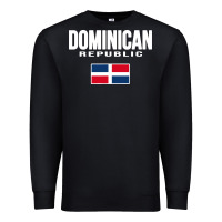 Black dominican republic Premium Sweatshirt - DesigneFamous