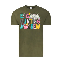 Vintage Olive Egg Hunting Crew easter Day Vintage Tee - BundleAndBundleShop