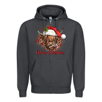 Smoke mooey christmas cow Zipper Hoodie - JahusDesignShop