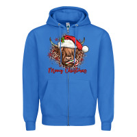 True Royal mooey christmas cow Zipper Hoodie - JahusDesignShop