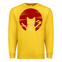 Lemon ninja cat japanese Premium Sweatshirt - DesigneFamous