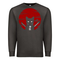 Smoke ninja cat japanese Premium Sweatshirt - DesigneFamous