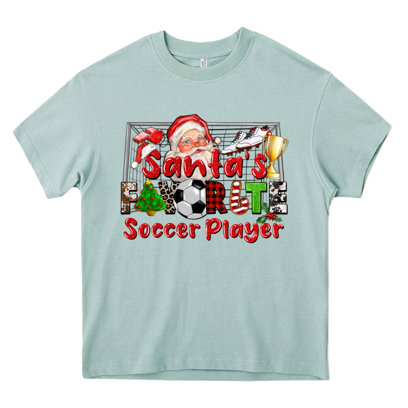 Santas Favorite Soccer Player Heavy Core Tee by CowGirlArtShop | Teevron