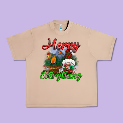 Merry Everything Urban Heavy Tee Designed By Bundleandbundleshop