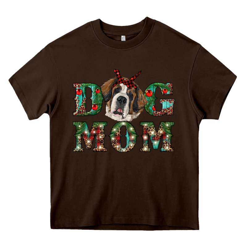 Western Christmas Dog Mom St Bernard Heavy Core Tee by RanaPortraitStore | Teevron