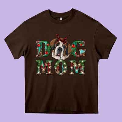 Western Christmas Dog Mom St Bernard Heavy Core Tee Designed By Ranaportraitstore