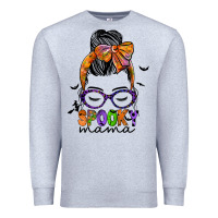 Heather Grey spooky mama Premium Sweatshirt - JahusDesignShop