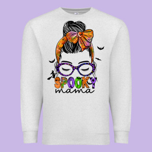 Spooky Mama Premium Sweatshirt Designed By Jahusdesignshop