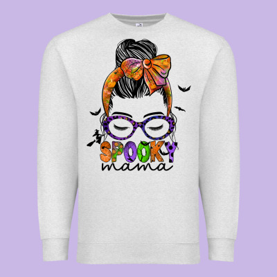 Spooky Mama Premium Sweatshirt Designed By Jahusdesignshop