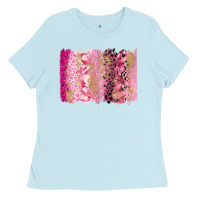 Baby Blue cancer brushstroke Ladies Tee - FaDigitalArtStudio