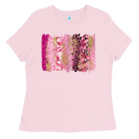 Bubblegum Pink cancer brushstroke Ladies Tee - FaDigitalArtStudio