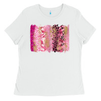 White cancer brushstroke Ladies Tee - FaDigitalArtStudio