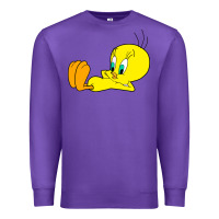 Purple tweety bird Premium Sweatshirt - DesigneFamous