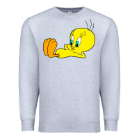 Heather Grey tweety bird Premium Sweatshirt - DesigneFamous