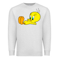 Oatmeal Heather tweety bird Premium Sweatshirt - DesigneFamous