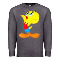 Charcoal Heather tweety bird Premium Sweatshirt - DesigneFamous