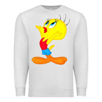 Oatmeal Heather tweety bird Premium Sweatshirt - DesigneFamous