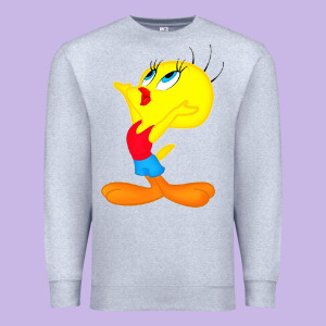 Tweety Bird Premium Sweatshirt Designed By Designefamous