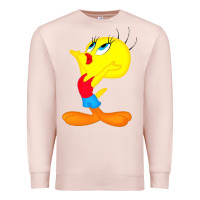 Pale Pink tweety bird Premium Sweatshirt - DesigneFamous