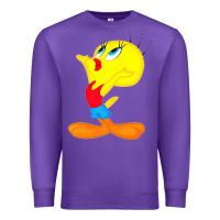 Purple tweety bird Premium Sweatshirt - DesigneFamous