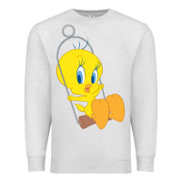 Oatmeal Heather tweety bird Premium Sweatshirt - DesigneFamous