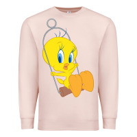Pale Pink tweety bird Premium Sweatshirt - DesigneFamous