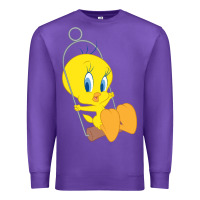 Purple tweety bird Premium Sweatshirt - DesigneFamous