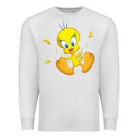 Oatmeal Heather tweety bird Premium Sweatshirt - DesigneFamous