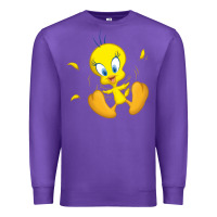 Purple tweety bird Premium Sweatshirt - DesigneFamous