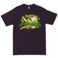 Plum St. Patrick's Day cat Premium Tee - HowdyJamesFarm