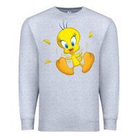 Heather Grey tweety bird Premium Sweatshirt - DesigneFamous