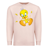 Pale Pink tweety bird Premium Sweatshirt - DesigneFamous