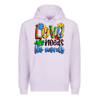 Lilac love needs no words Premium Hoodie - Artiststas