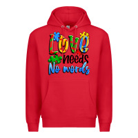 Red love needs no words Premium Hoodie - Artiststas