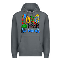 Rock love needs no words Premium Hoodie - Artiststas