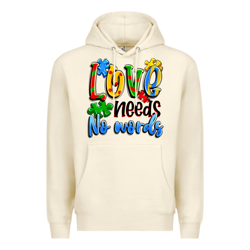 Love Needs No Words Premium Hoodie by Artiststas | Teevron
