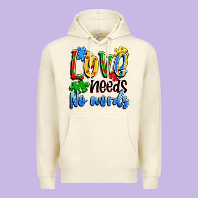 Love Needs No Words Premium Hoodie Designed By Artiststas