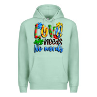 Seafoam love needs no words Premium Hoodie - Artiststas