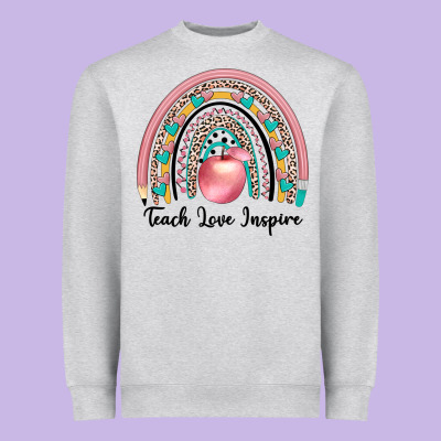 Teach Love Inspire Heavyweight Sweatshirt Designed By Jahusdesignshop