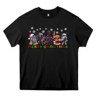 Black merry christmas gnomies Heavy Core Tee - CowGirlArtShop