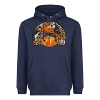 Navy western pumpkin fall rainbow Heavyweight Hoodie - JahusDesignShop