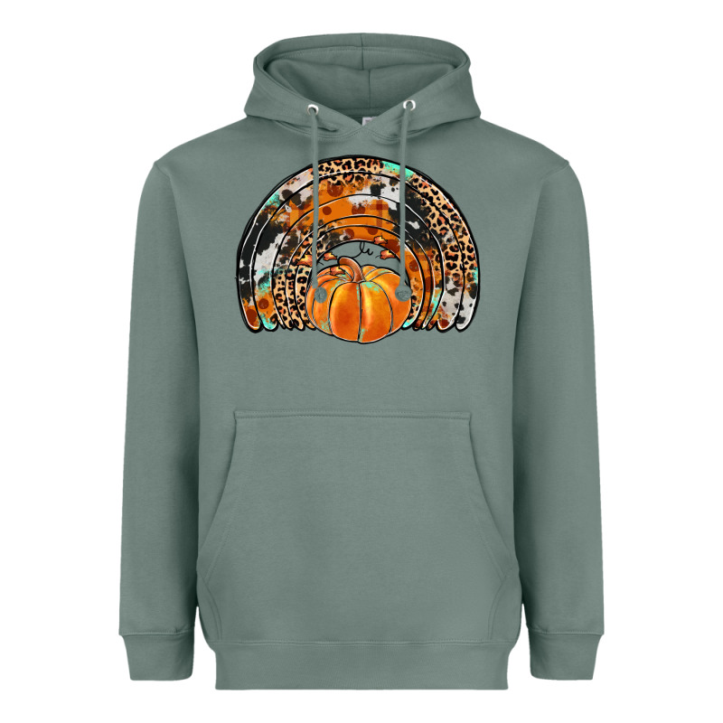 Western Pumpkin Fall Rainbow Heavyweight Hoodie by JahusDesignShop | Teevron