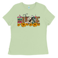 Matcha Western Nurse Sunflower Ladies Tee - FaDigitalArtStudio