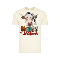 Vintage Arctic merry christmas hereford cow Vintage Tee - RanaPortraitStore