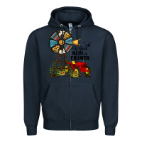 Navy so god made a farmer Zipper Hoodie - JahusDesignShop