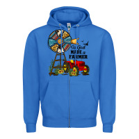 True Royal so god made a farmer Zipper Hoodie - JahusDesignShop