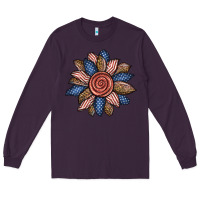 Plum american sunflower Long Sleeve Tee - BundleAndBundleShop