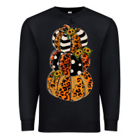 Black leopard pumpkin polka dot sunflower Premium Sweatshirt - JahusDesignShop